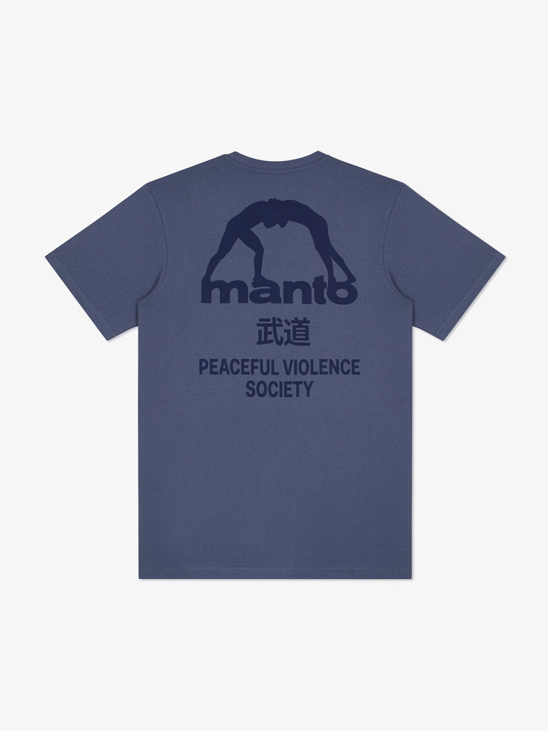 MANTO Society tshirt- steel blue